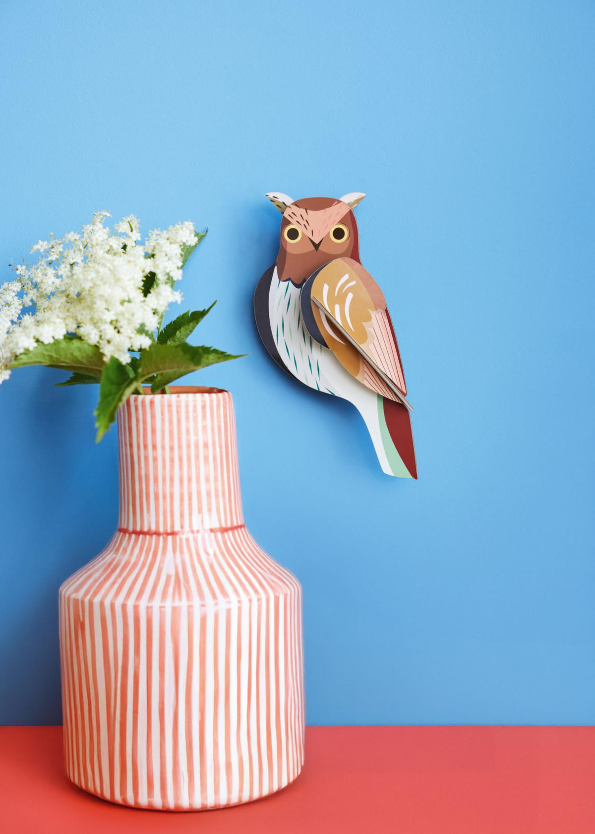 WANDSKULPTUR Bunt 5,5/16 cm - Multicolor, Wellpappe (5.5/16/9cm) - Studio Roof