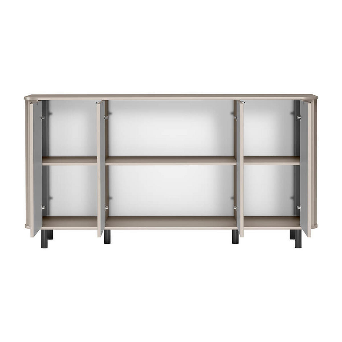 KOMMODE Novado NO-2 176,5 x 91 x 40,5 cm Greige - Greige, Holzwerkstoff/Metall (176.5/91/40.5cm) - Koseto