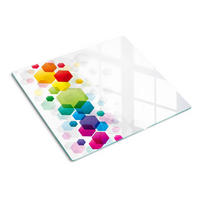 GLASPLATTE 60x52 cm Farbige Würfel - Multicolor, Glas (60/0.4/52cm) - TULUP