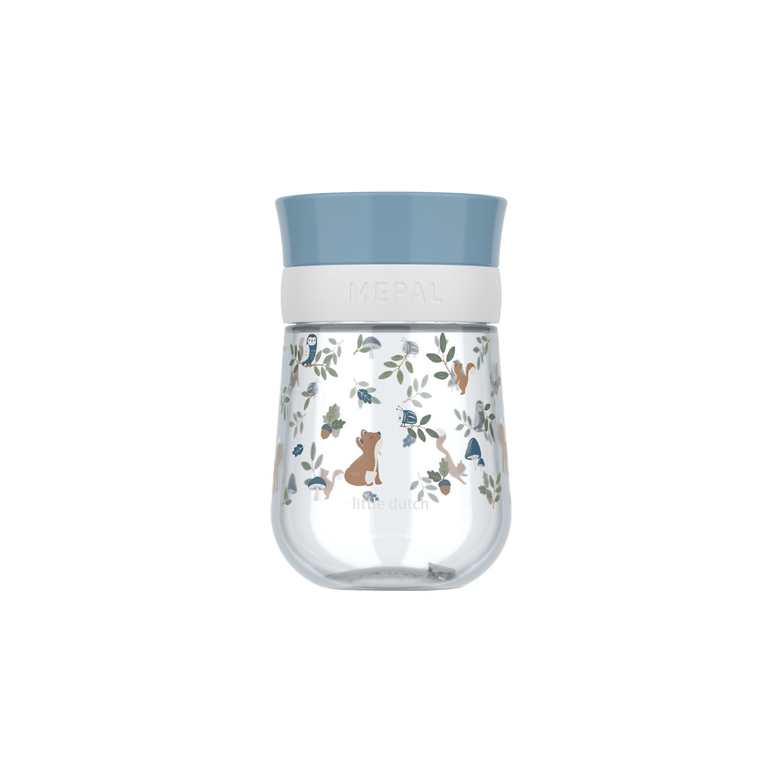 360° TRINKLERNBECHER Mio (2025) Forest Friends 300 ml - Weiß/Hellblau, Kunststoff (0.3L) - Mepal