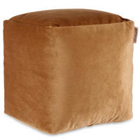 HOCKER aus Samt 30/30/30 cm - Orange, Textil (30/30/30cm) - Giftdecor