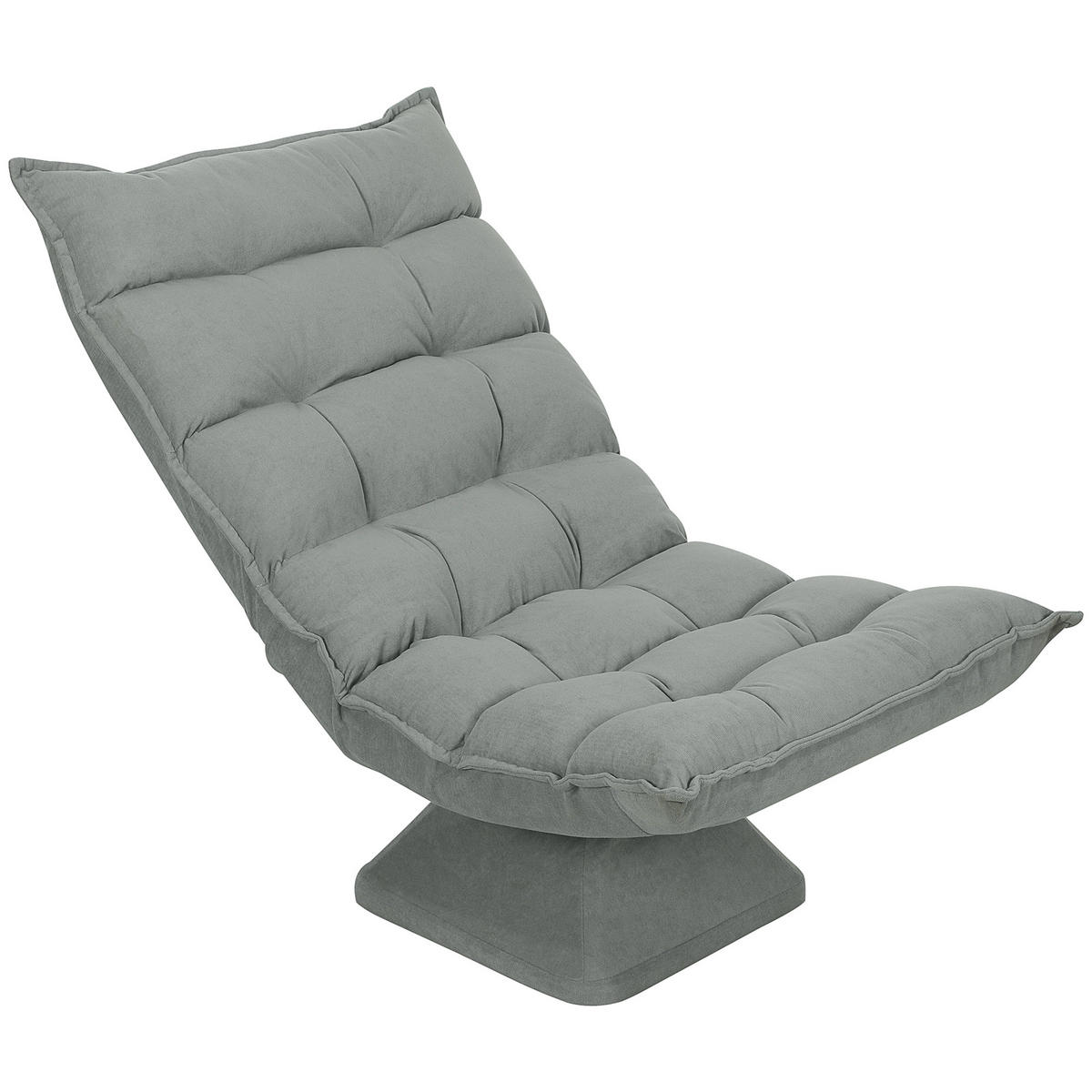 RELAXSESSEL DE-06633 drehbar Hellgrau - Hellgrau, Textil/Metall (70/95/62cm) - ComfortXL
