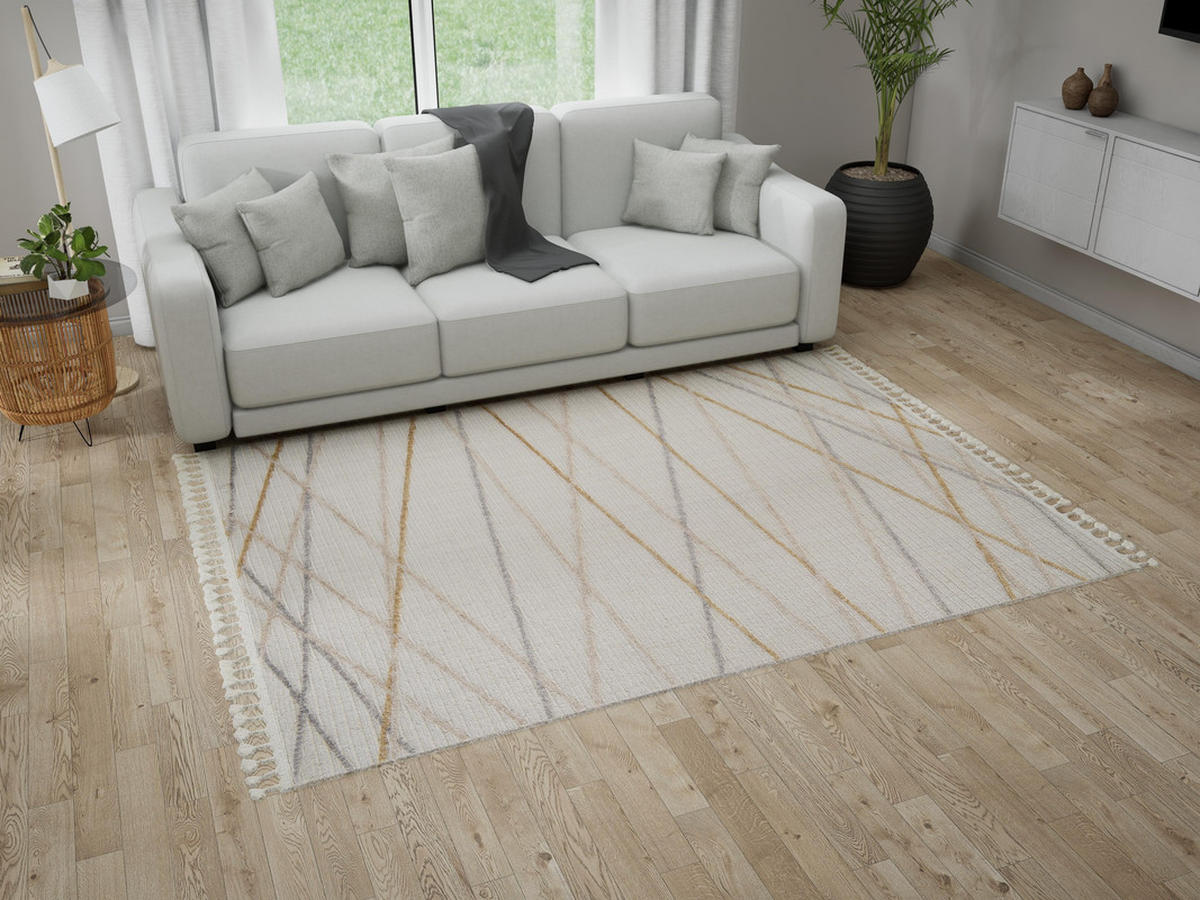 FLACHGEWEBE-TEPPICH Capo Creme/Beige 200x290 cm - Multicolor, Textil (200/290cm) - Vercai Rugs