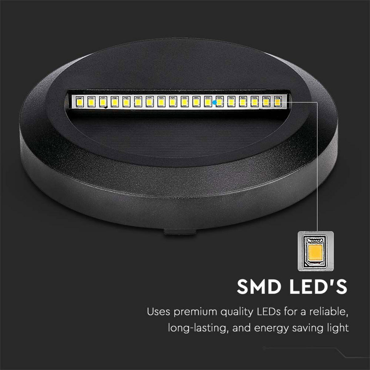 LED WANDLEUCHTE Schwarz Rund - Schwarz, Kunststoff (15/2.7/15cm)