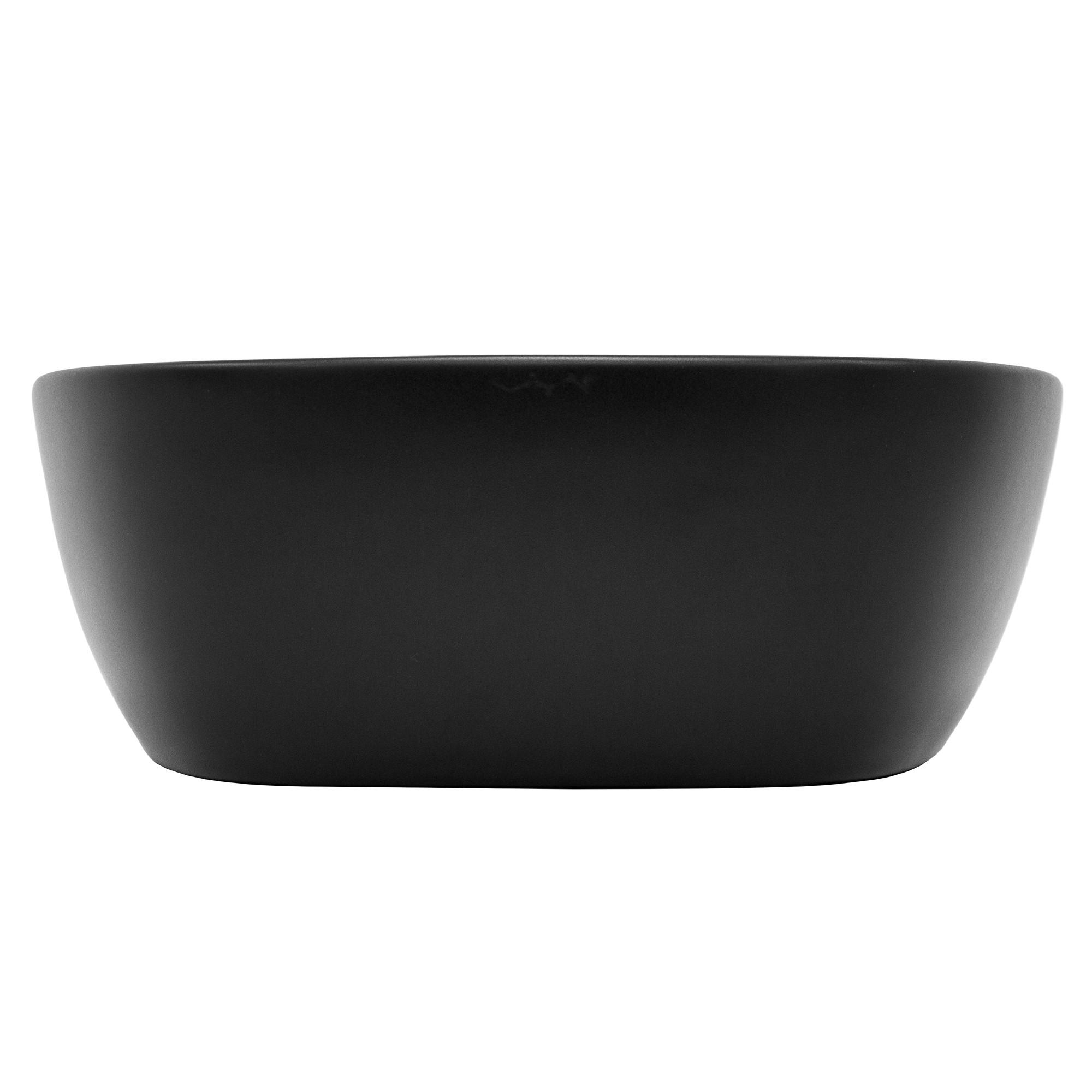 WASCHBECKEN - Schwarz, Keramik (50.5/13.5/38.5cm) - ML-DESIGN
