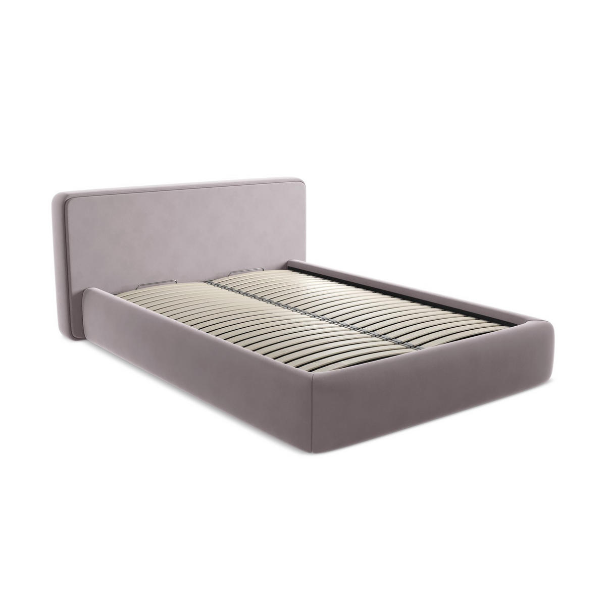 POLSTERBETT mit Bettkasten und Lattenrost 180x225 Violett - Lila/Flieder, Kunststoff/Textil (140/200cm) - LaMiaSofa