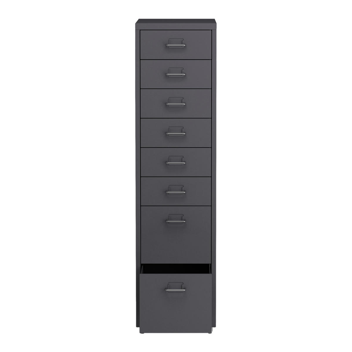 ROLLCONTAINER Kökar - Dunkelgrau, Metall (28/109/41cm) - [en.casa]