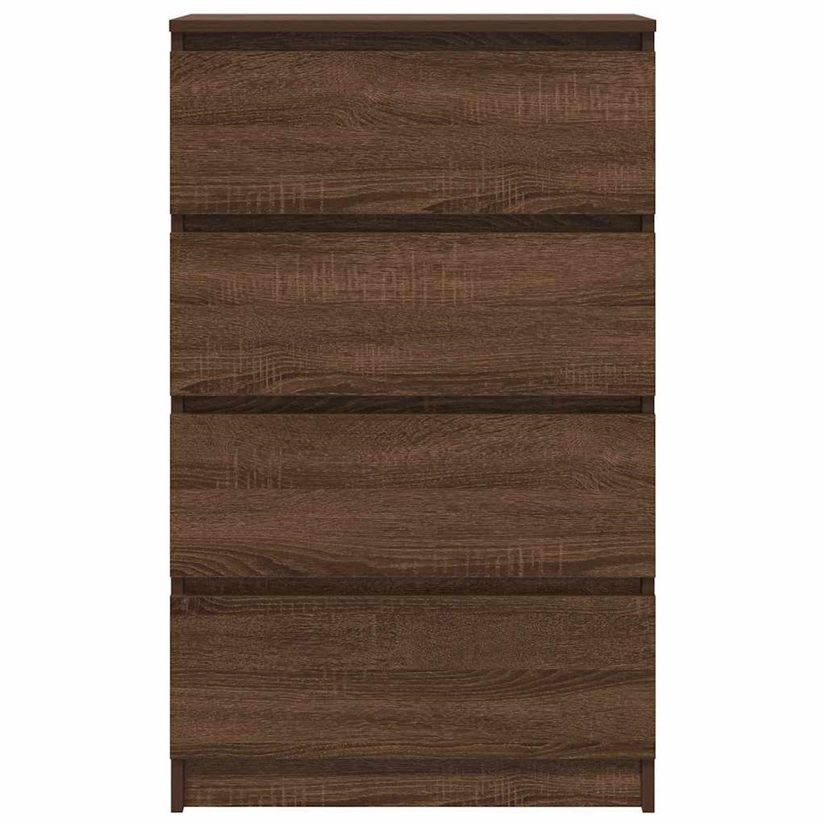 SIDEBOARD mit 4 Schubladen 60/35/98,5 cm aus Holzwerkstoff Braun Eichen-Optik Dekor - Dunkelbraun, Holz (60/98.5/35cm) - vidaXL