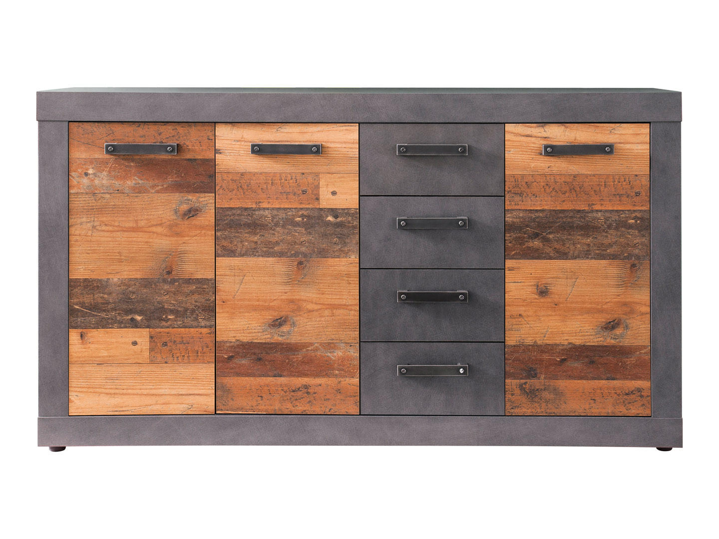 KOMMODE Grau - Grau, Holzwerkstoff (151/86/37cm) - ebuy24