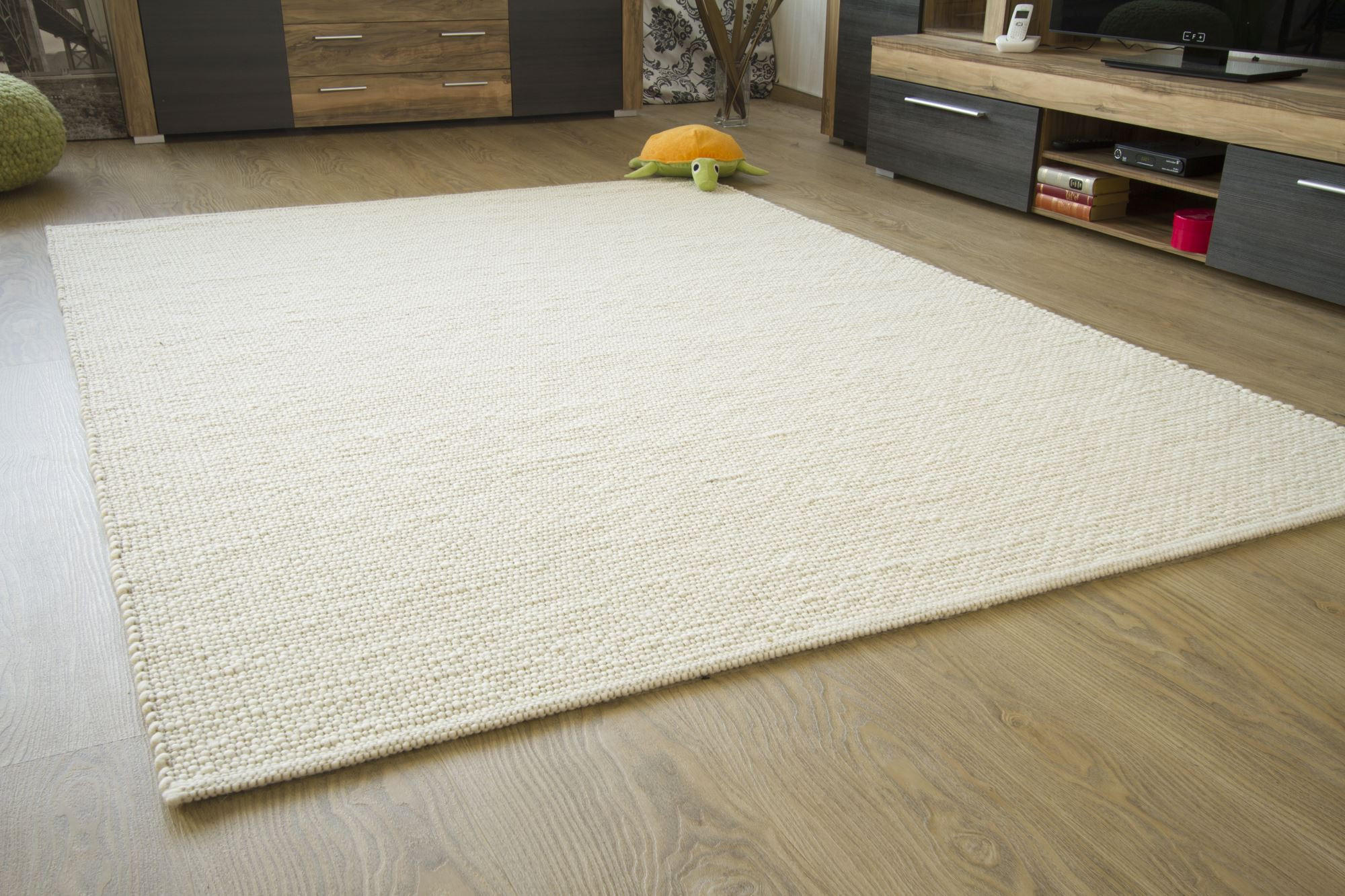 HANDWEBETEPPICH 200/250 cm Murnau - Creme, Naturmaterialien (200/250cm) - Steffensmeier