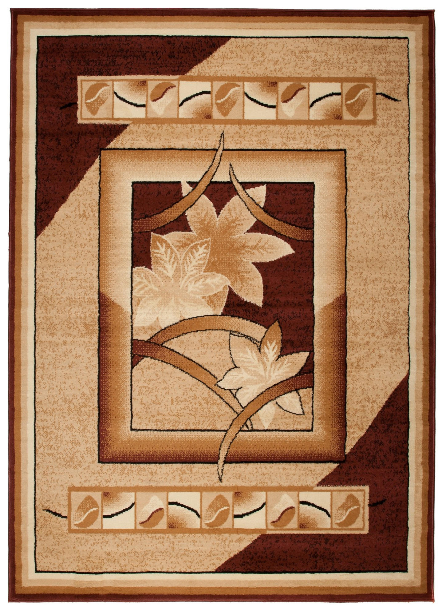 Tapiso Teppich Beige, Dunkelbraun 130x190 cm