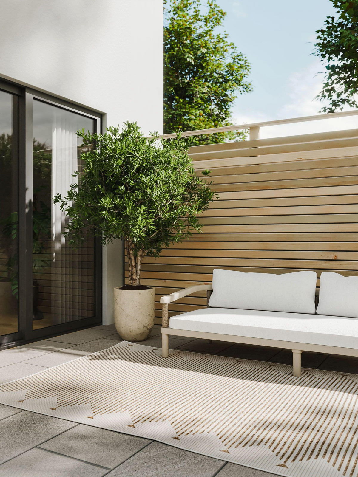 OUTDOORTEPPICH Kaleo Cream/Beige 200x300 cm - Creme, Kunststoff (200/300cm) - benuta
