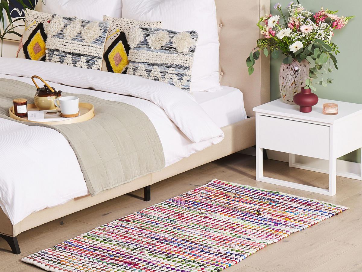 KURZFLOR-TEPPICH Belen 150/80 cm - Multicolor, Kunststoff (80/150cm) - Beliani