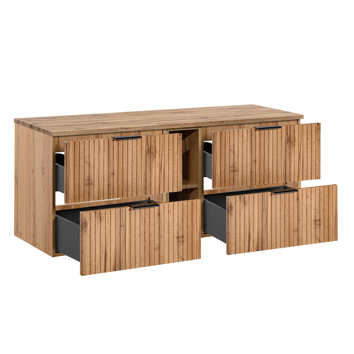 WASCHTISCHUNTERSCHRANK 140.8cm Adriel Holz - Braun, Holzwerkstoff (140.8/59/46cm) - Petits-meubles