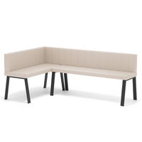 ECKBANK links MONO Y Kunstleder gesteppt, 142/196 cm Beige - Beige, Kunststoff/Textil (142/196cm) - Idohome