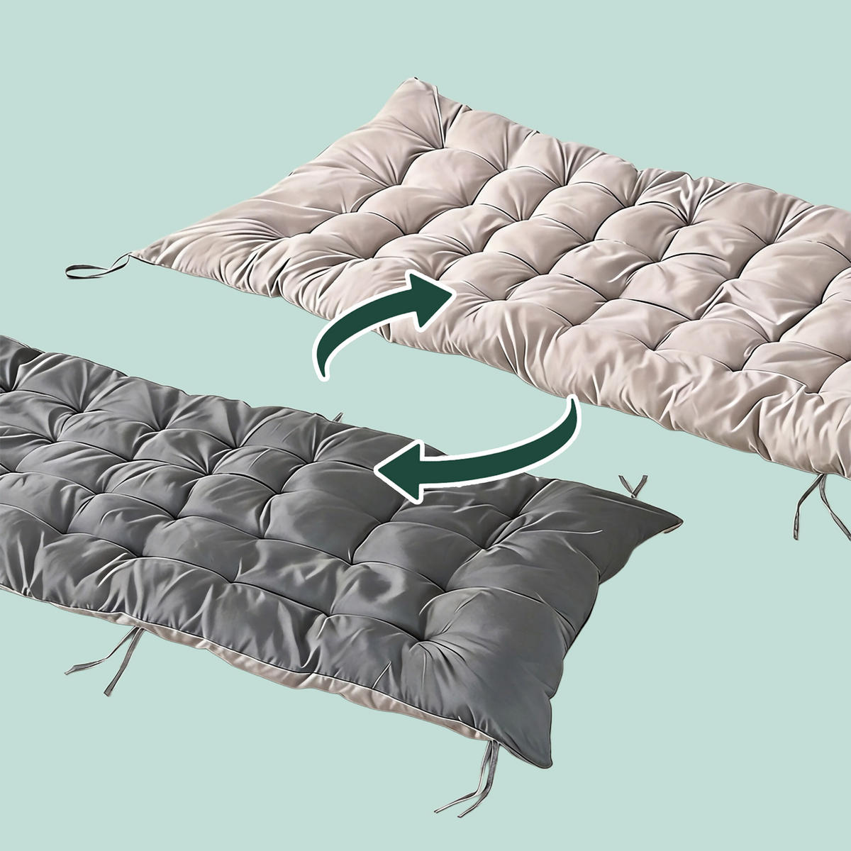 KEMPINGOVÉ lôžko - sivá, kov/textil - Relaxdays