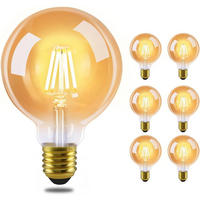 LED žárovky E27 4W (sada 6 ks) - průhledná, sklo (9.5/14cm) - Nettlife