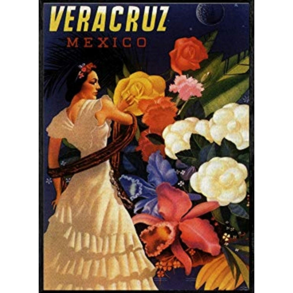POSTER Veracruz Mexiko A4 Rahmenlos - Klar, Papier (29.7/5/21cm) - Nacnic