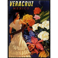 POSTER Veracruz Mexiko A4 Rahmenlos - Klar, Papier (29.7/5/21cm) - Nacnic