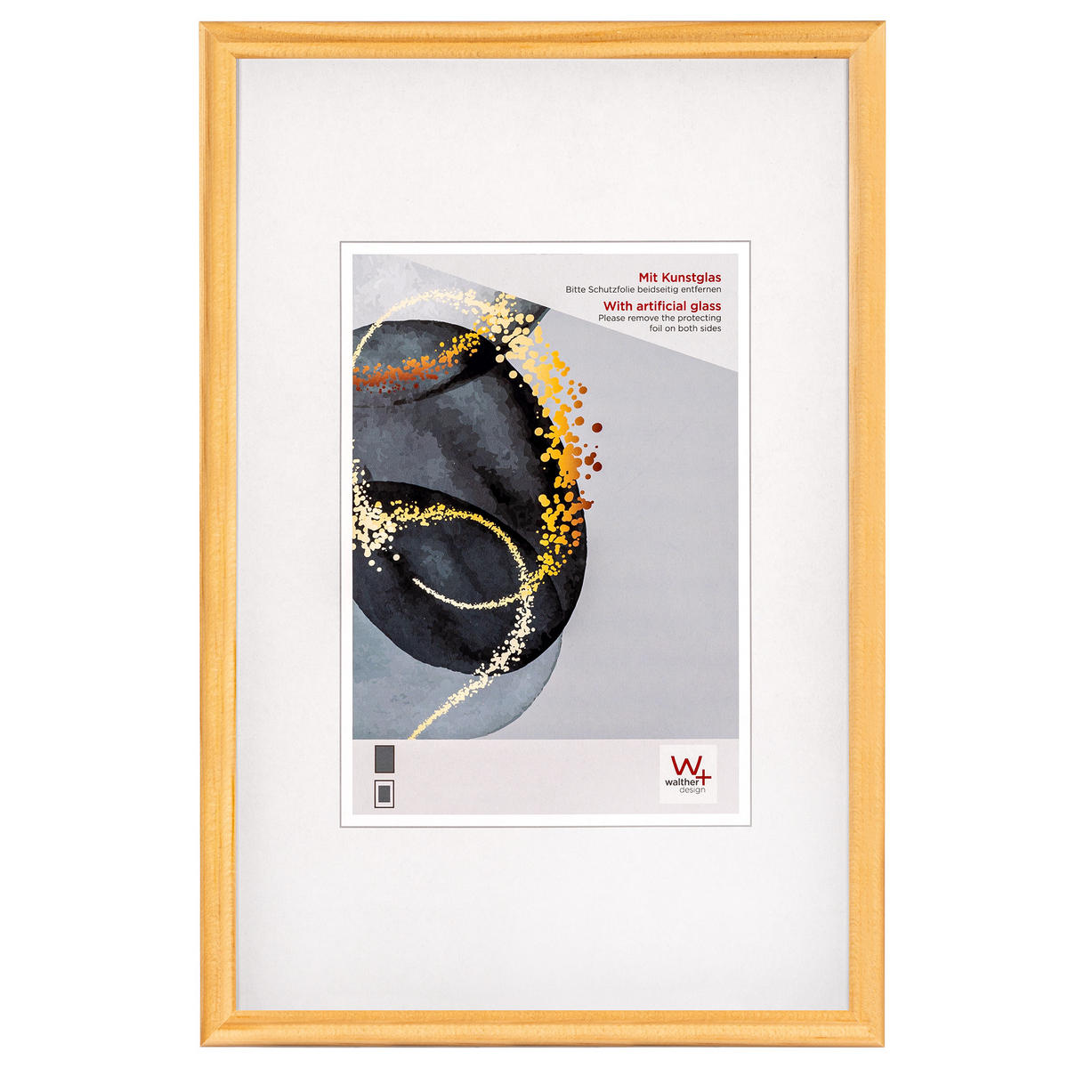 BILDERRAHMEN Select Holzrahmen Kunstglas, 30x40 cm, NATUR - Naturfarben, Holzwerkstoff (31.2/41.2/0.6cm) - walther design