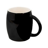 KAFFEETASSE 400ml - Schwarz, Keramik (0.4L) - Intirilife