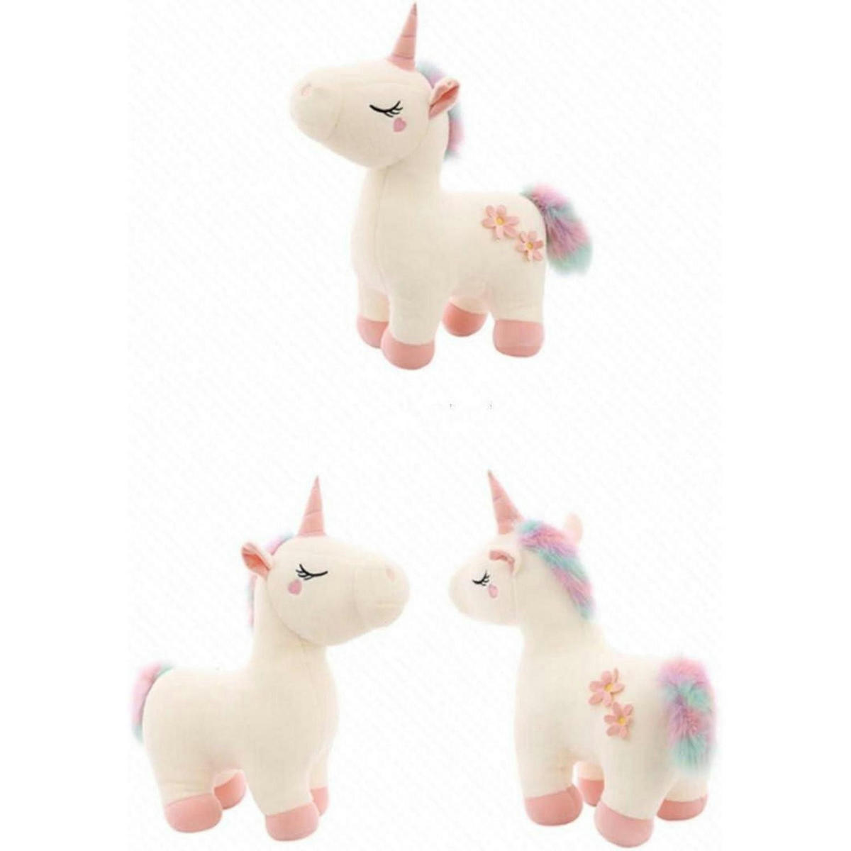 PLÜSCHTIER Einhorn Weiß 40 cm - Multicolor, Textil (30/40cm)