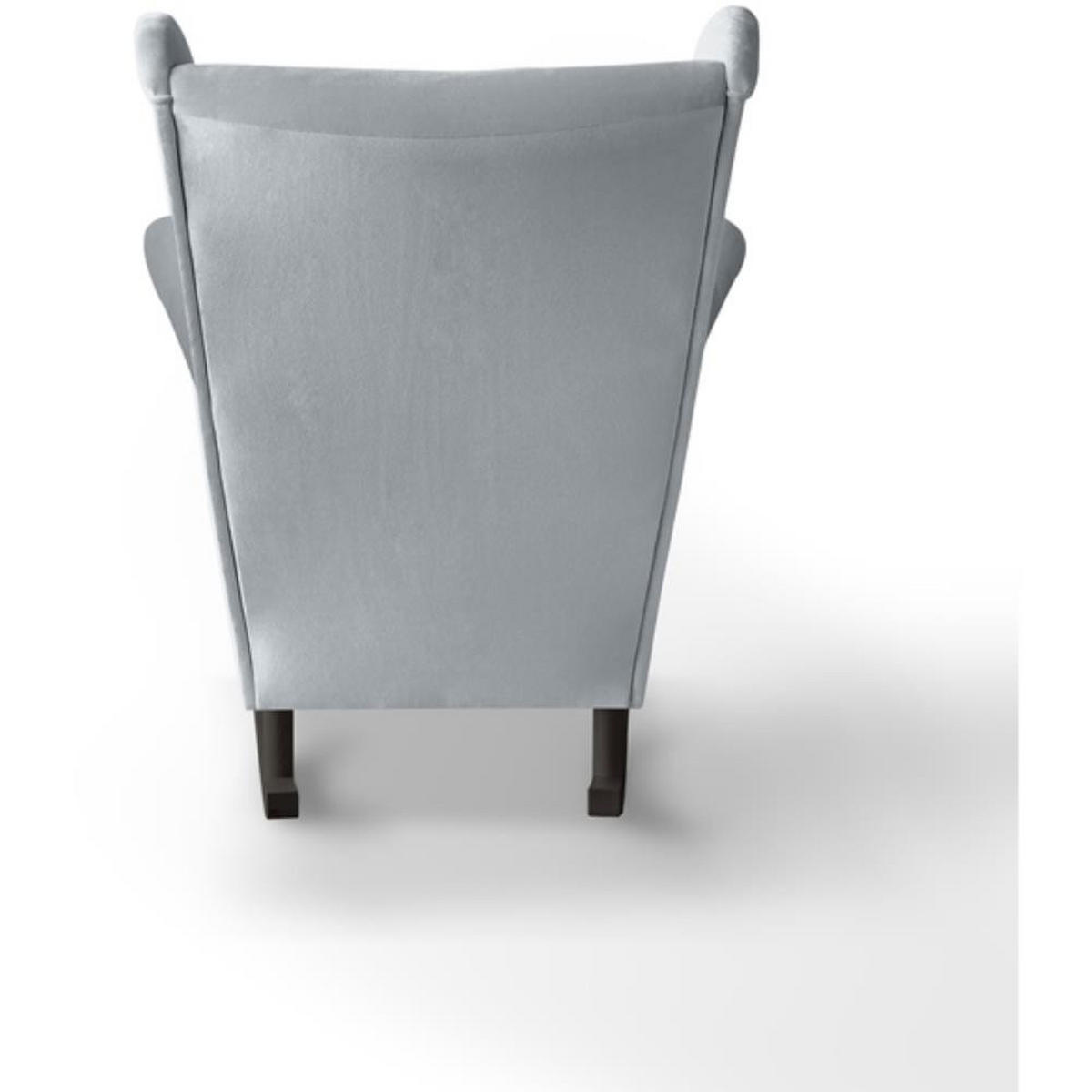 SCHAUKELSTUHL Fabio hellgrau mit Wenge Beinen - Wengefarben/Hellgrau, Textil (82/103/108cm) - Beautysofa