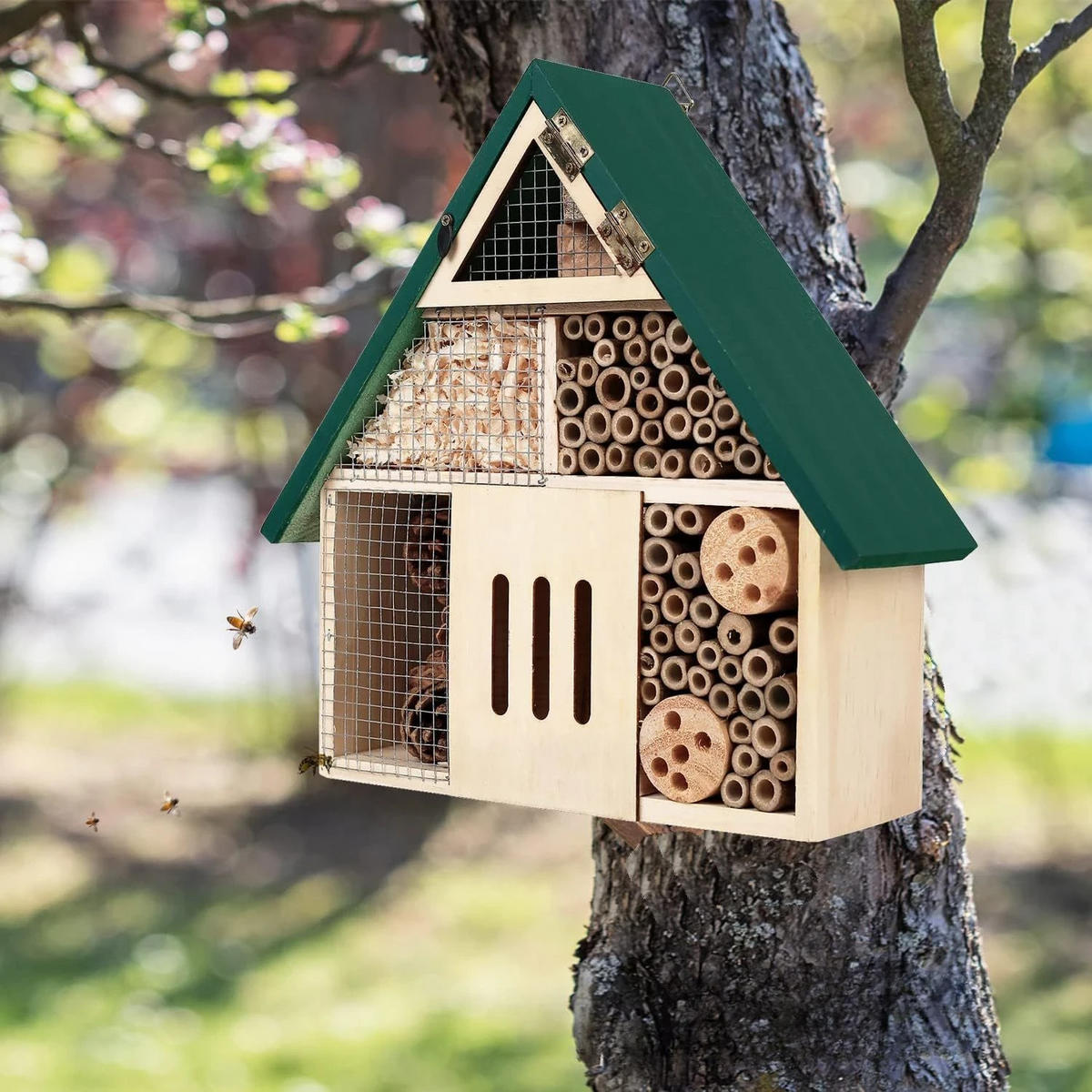 INSEKTENHOTEL 24/9.3/27.3 cm - Multicolor, Holz (9.3/27.3/24cm) - Authentics