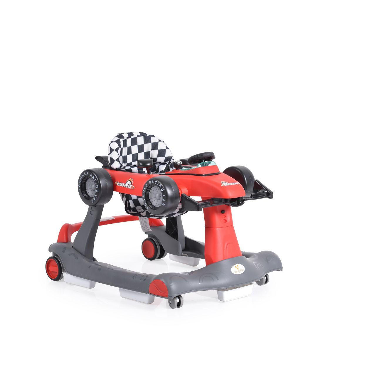 LAUFHILFE Daytonna 2 in 1 rot Lauflernwagen, höhenverstellbar, Musik - Rot, Kunststoff (64/65/70cm) - Cangaroo