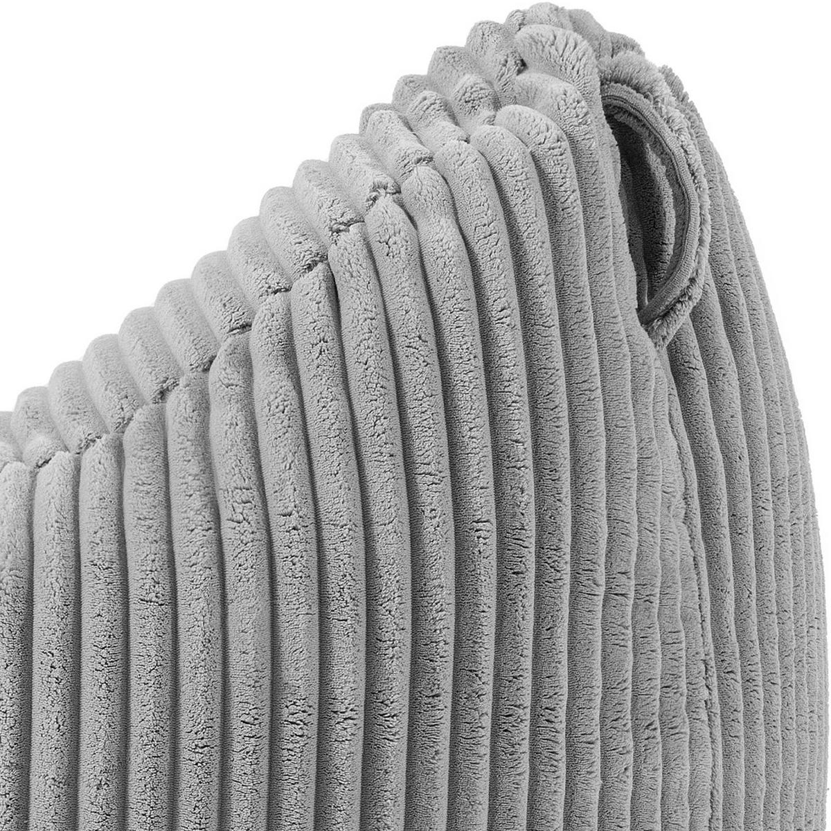 SITZSACK COSMO II aus Kordstoff , Hellgrau - Hellgrau, Textil (85/80/85cm) - KONSIMO®