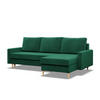 ECKSOFA Blank flaschengrün - Grün, Textil (223/140cm) - SIMKAM Furniture