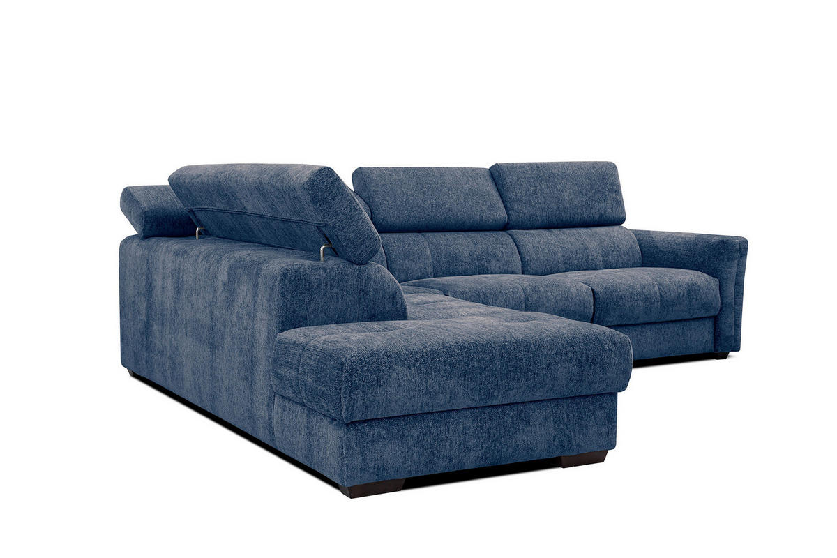 ECKSOFA CALVERA 5-Sitzer, dunkelblau - Dunkelblau, Holzwerkstoff/Textil (239/298cm) - Courtois Laville
