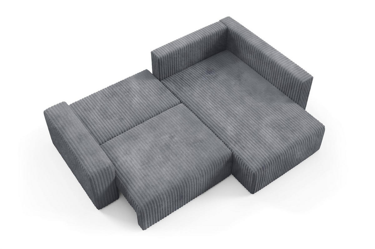 ECKSOFA Natalia Xl - Grau, Holzwerkstoff/Textil (245/182cm) - Fun Möbel