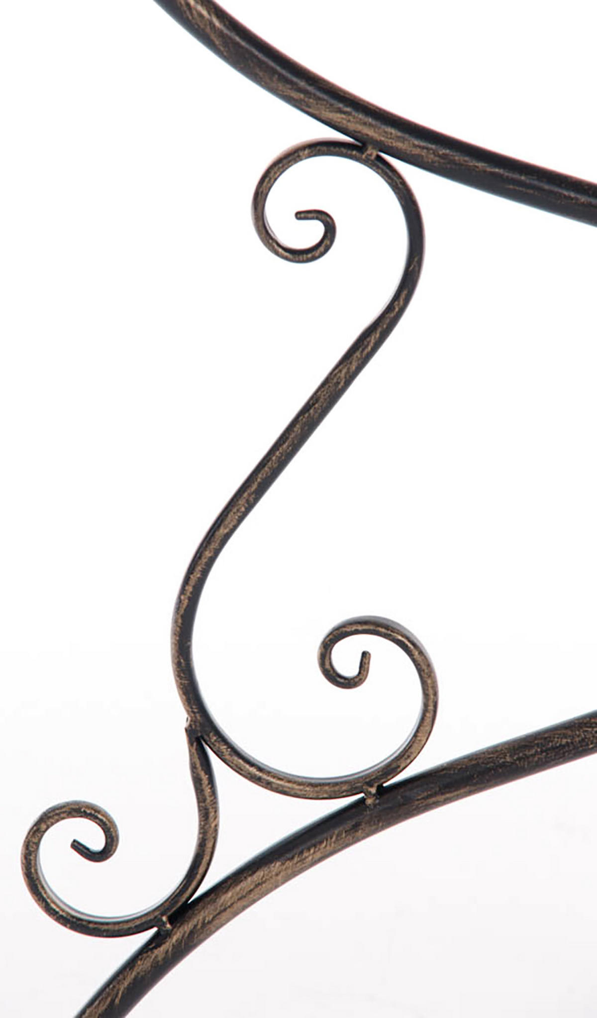 GARTENBEISTELLTISCH rund Ø70 cm Metall Bronze - Bronzefarben, Metall (70/70/74cm) - CLP