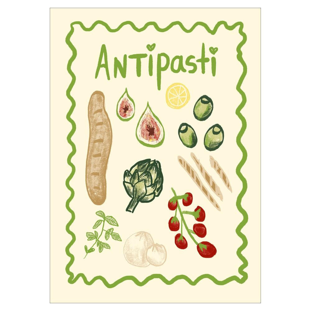 POSTER Studio Dolci - Antipasti - Multicolor, Papier (30/40/0.1cm) - Poster&Frame