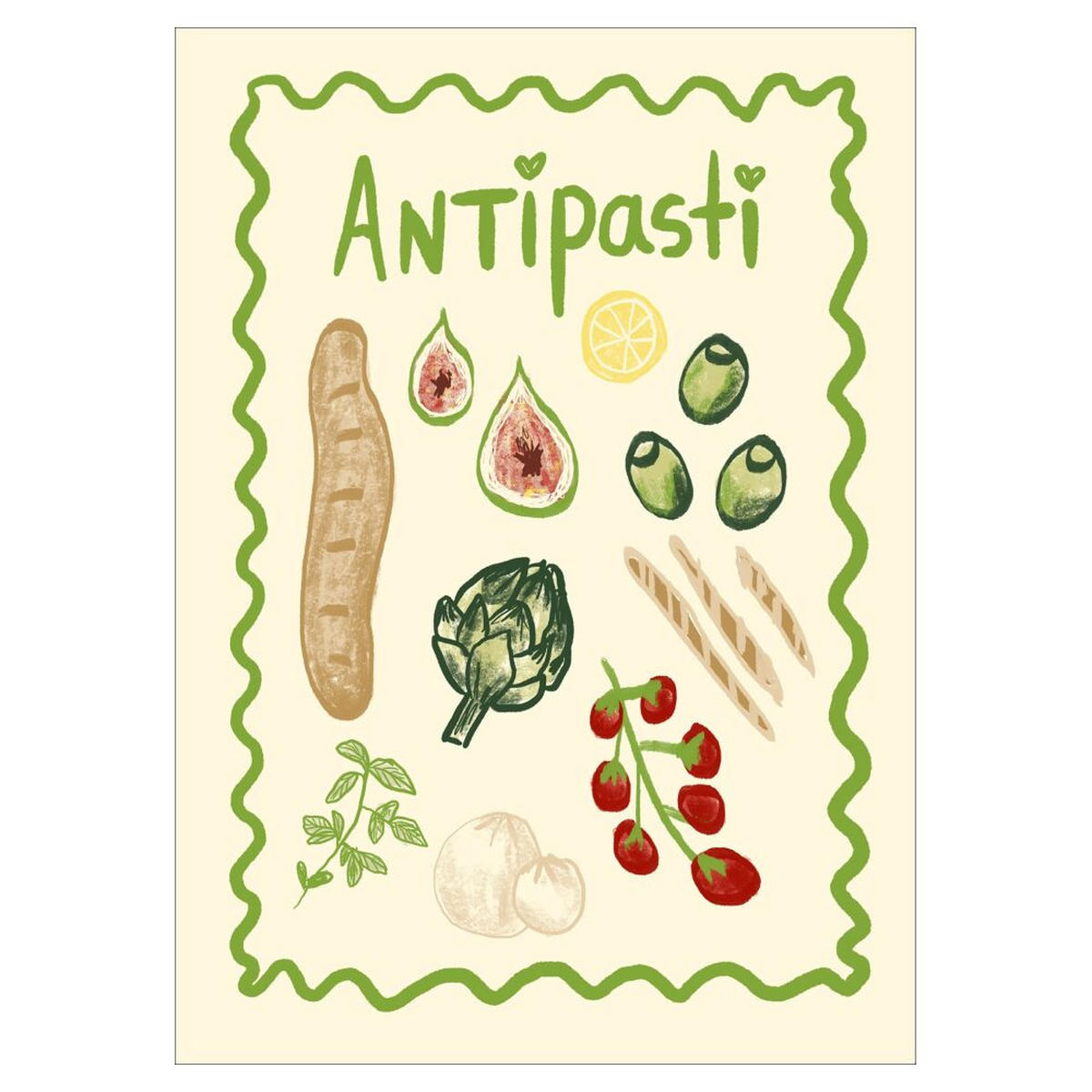 POSTER Studio Dolci - Antipasti - Multicolor, Papier (70/100/0.1cm) - Poster&Frame
