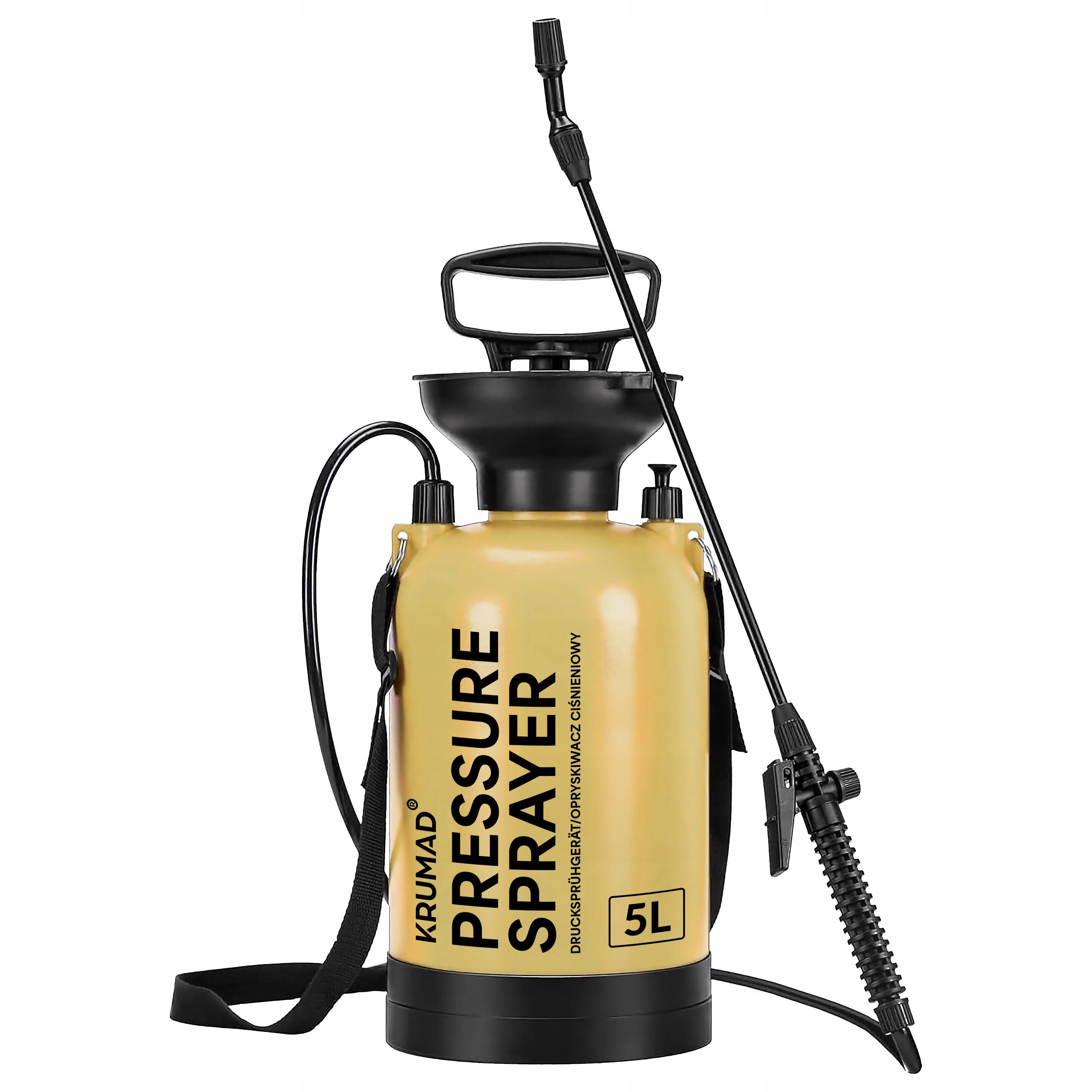 DRUCKSPRÜHER 5L - Gelb, Kunststoff (18/42/18cm) - KRUMAD