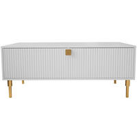 COUCHTISCH dorset weiss - Weiß, Holz (120/55/51cm) - Habitat Garten