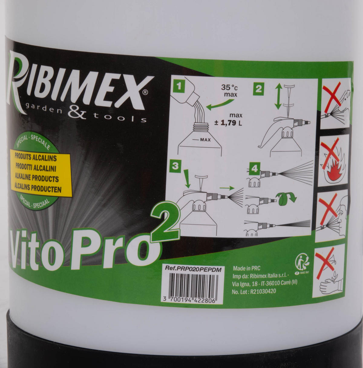 HANDSPRÜHER Vito Pro2 Ribimex 2 l - Grün, Kunststoff (13.5/34/22.5cm)