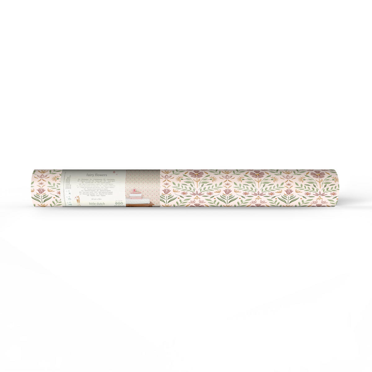 VLIESTAPETE Feentraum 1000x52cm - Pink/Grün, Papier/Kunststoff (52/1cm) - Little Dutch