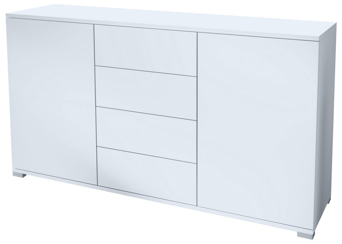 SIDEBOARD Santo Weiß matt - Weiß, Holzwerkstoff (138.5/75.5/35cm) - Vladon