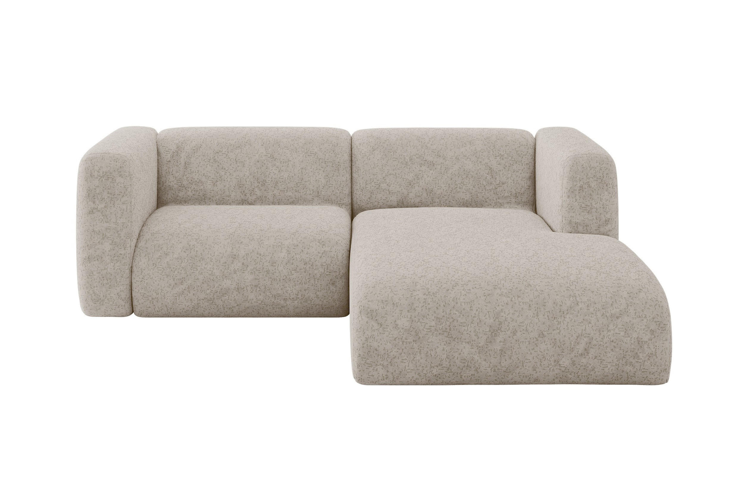 ALTDECOR ROHOVÁ SEDAČKA S PRAVOU OTOMANOU MIRA-L1 227x179x89 Béžová Velur