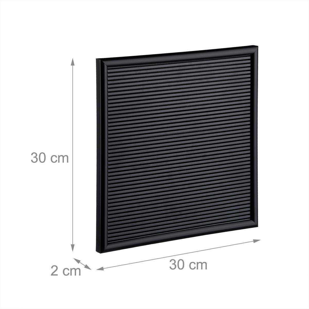 LETTERBOARD - Schwarz, Kunststoff (30/2/30cm) - Relaxdays