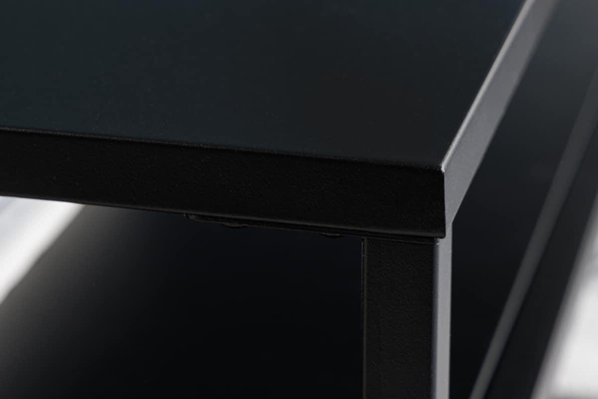 COUCHTISCH DURA STEEL Stahl rechteckig Schwarz 100cm - Schwarz, Metall (60/100/40cm) - riess-ambiente