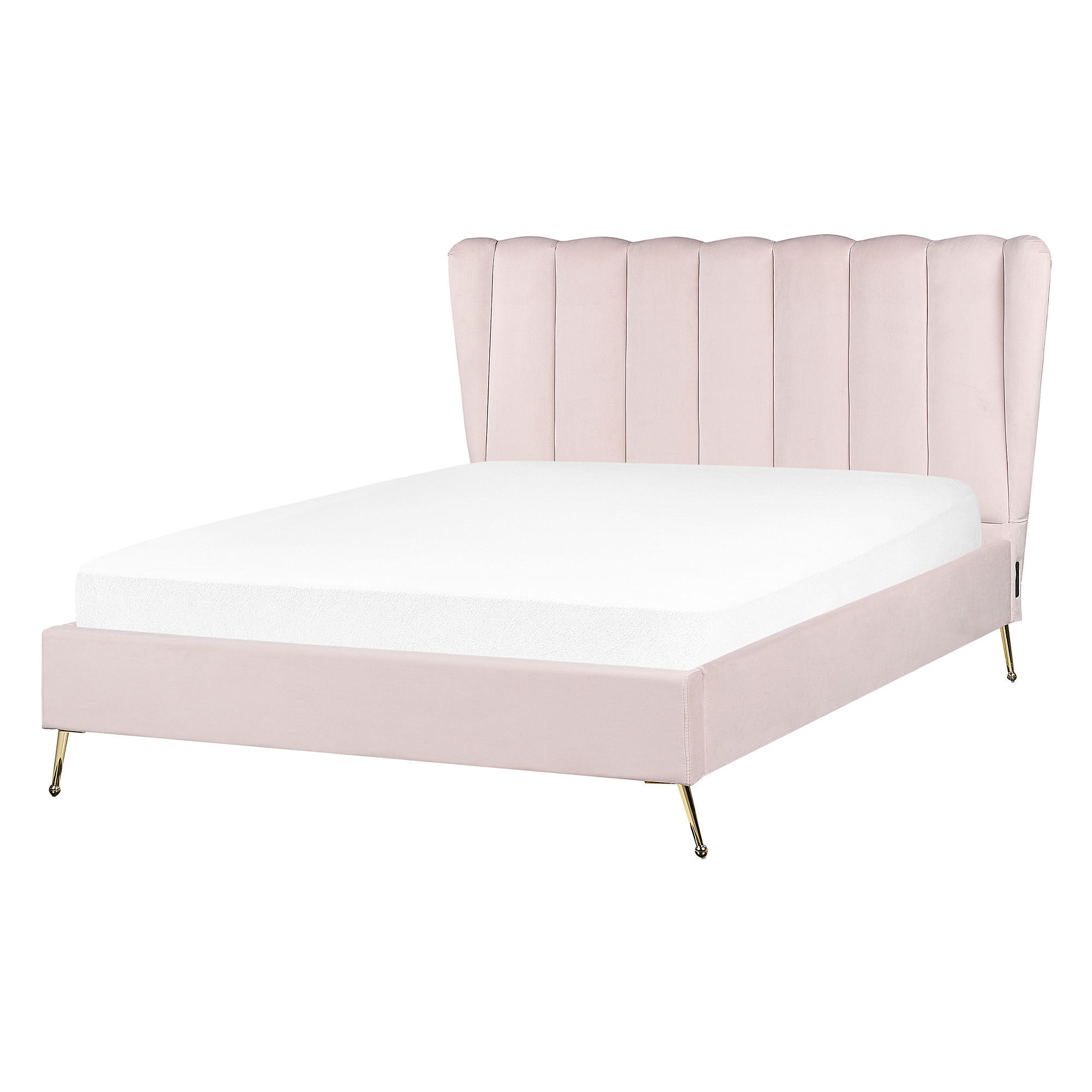 POLSTERBETT 140/200cm Rosa Miribel - Pink, Textil (140/200cm) - Beliani