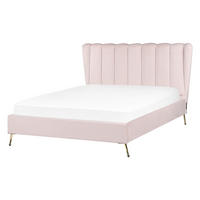 POLSTERBETT 140/200cm Rosa Miribel - Pink, Textil (140/200cm) - Beliani
