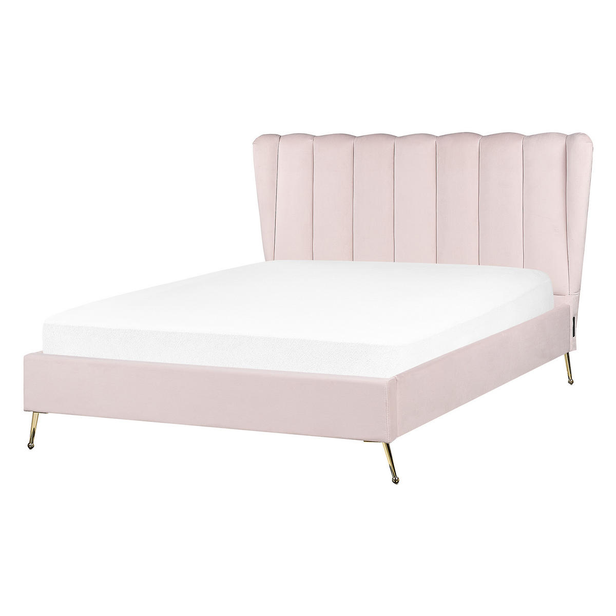 POLSTERBETT 140/200cm Rosa Miribel - Pink, Textil (140/200cm) - Beliani