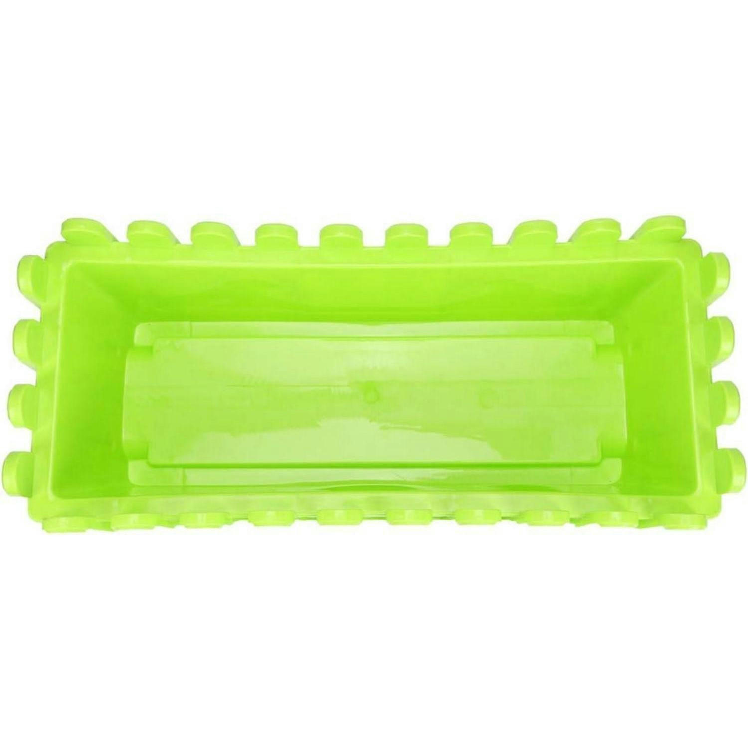 BLUMENKASTEN rechteckig Grün 18.5 x 43.8 cm - Grün, Kunststoff (18.5/13.5/43.8cm)