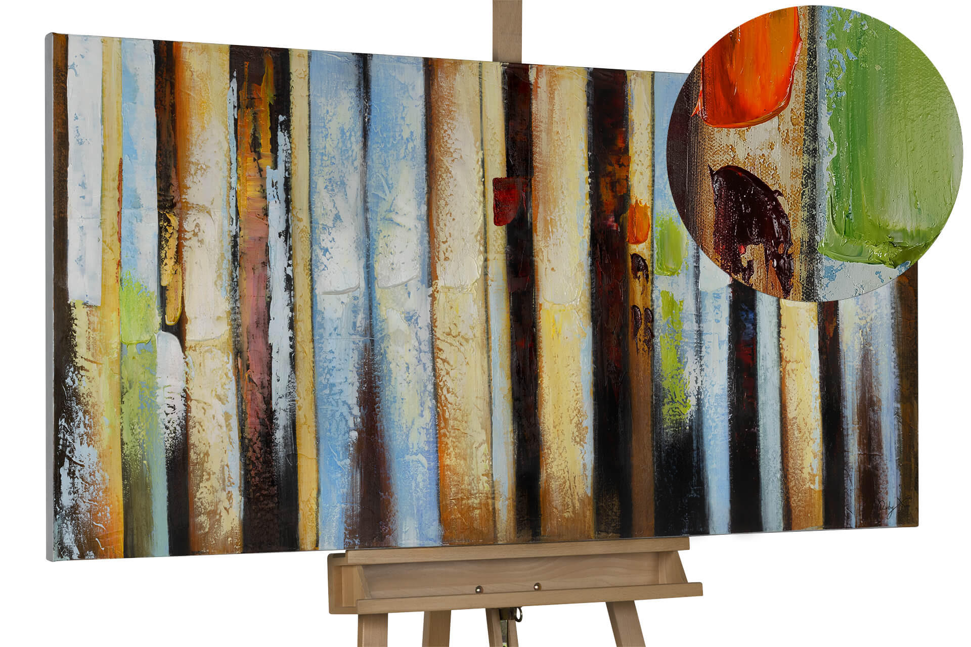 ÖLGEMÄLDE 140/70 cm - Multicolor, Holz/Textil (140/70cm) - KUNSTLOFT