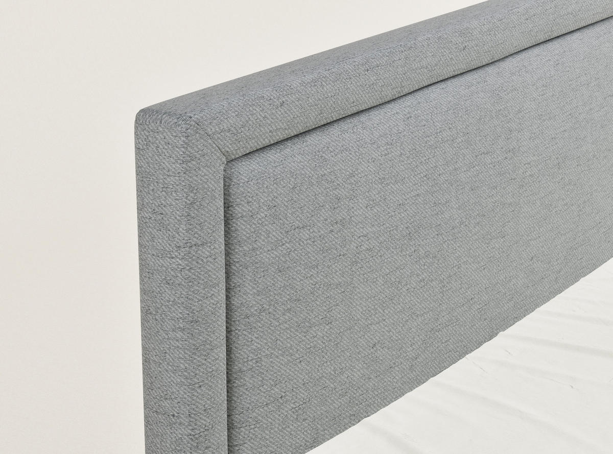 BOXSPRINGBETT Fresco 200/200 cm, in Grau, Bettkasten, Matratze, Topper - Schwarz/Grau, Holz/Holzwerkstoff (200/200cm) - Maison de Reve